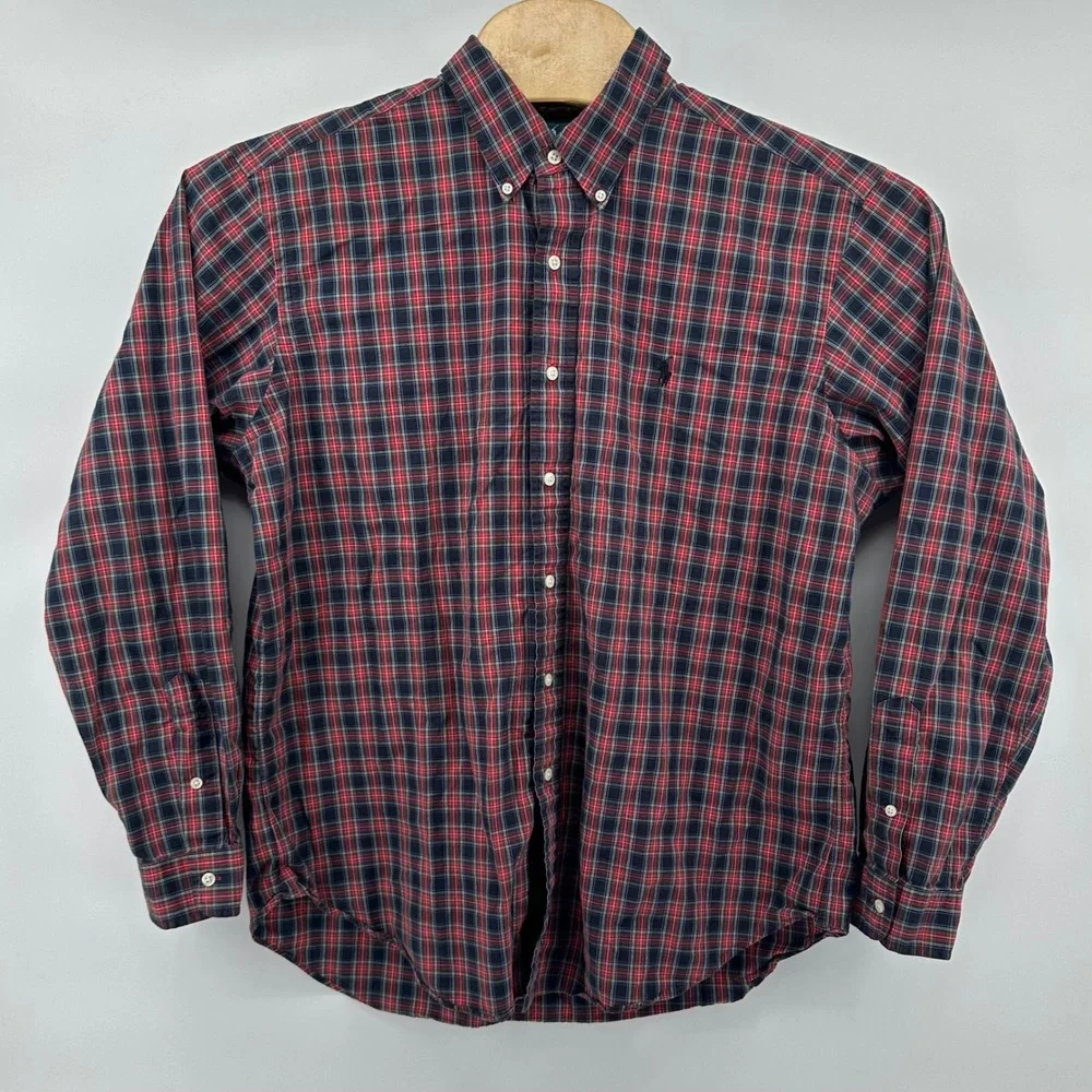 Ralph Lauren Mens XL Classic Fit Button Down Plaid Checkered Shirt‎